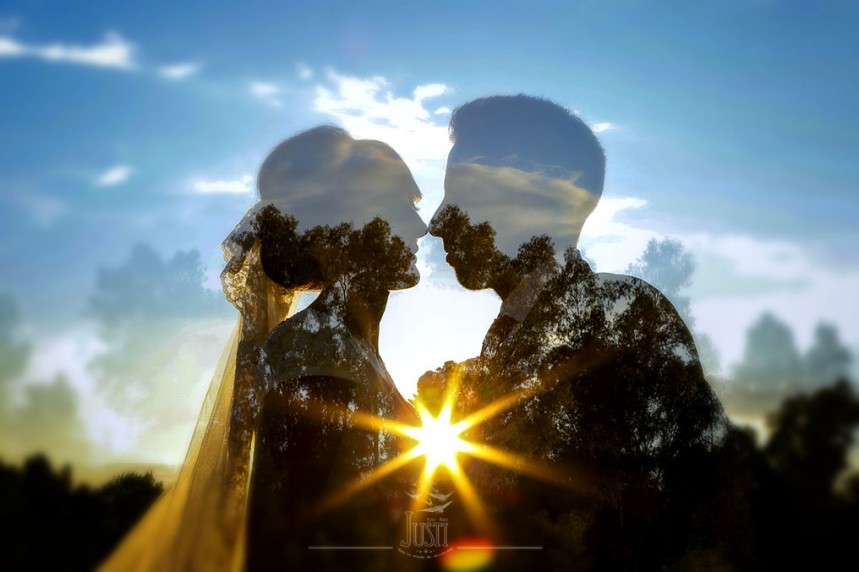doble exposicion fotografia boda