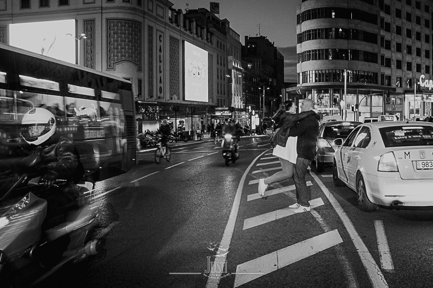 fotos preboda gran via Madrid