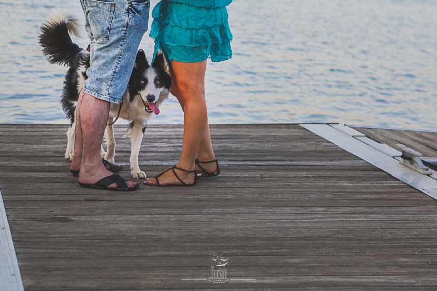 Luz y Kamylo - preboda en orellana la vieja con perro-3