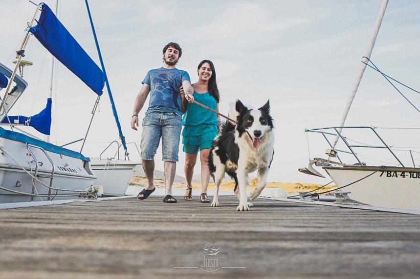 Luz y Kamylo - preboda en orellana la vieja con perro-4