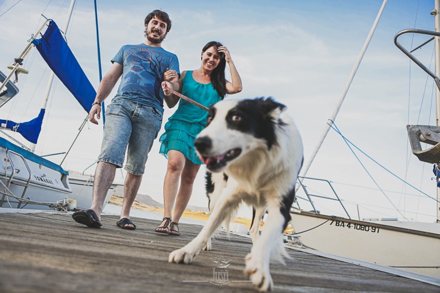 Luz y Kamylo - preboda en orellana la vieja con perro-6